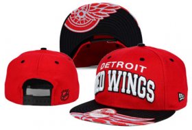 Wholesale Cheap NHL Detroit Red Wings Team Logo Red Snapback Adjustable Hat