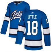 Wholesale Cheap Adidas Jets #18 Bryan Little Blue Alternate Authentic Stitched NHL Jersey