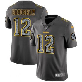 Wholesale Cheap Nike Steelers #12 Terry Bradshaw Gray Static Men\'s Stitched NFL Vapor Untouchable Limited Jersey