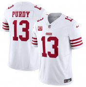 Wholesale Cheap Men's San Francisco 49ers #13 Brock Purdy White 2023 F.U.S.E. With 1-Star C Patch Vapor Untouchable Limited Football Stitched Jersey