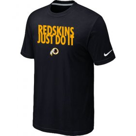 Wholesale Cheap Nike Washington Redskins Just Do It Black T-Shirt