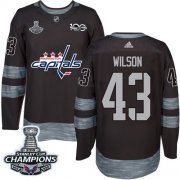 Wholesale Cheap Adidas Capitals #43 Tom Wilson Black 1917-2017 100th Anniversary Stanley Cup Final Champions Stitched NHL Jersey
