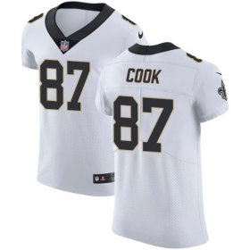 Wholesale Cheap Nike Saints #87 Jared Cook White Men\'s Stitched NFL Vapor Untouchable Elite Jersey
