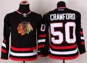 Wholesale Cheap Blackhawks #50 Corey Crawford Black 2014 Stadium Series Stitched Youth NHL Jersey