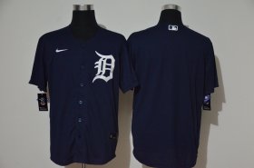 Wholesale Cheap Men\'s Detroit Tigers Blank Navy Blue Stitched MLB Cool Base Nike Jersey