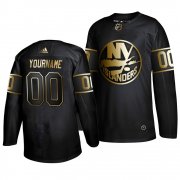 Wholesale Cheap Adidas Islanders Custom Men's 2019 Black Golden Edition Authentic Stitched NHL Jersey