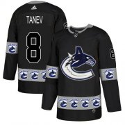 Wholesale Cheap Adidas Canucks #8 Christopher Tanev Black Authentic Team Logo Fashion Stitched NHL Jersey