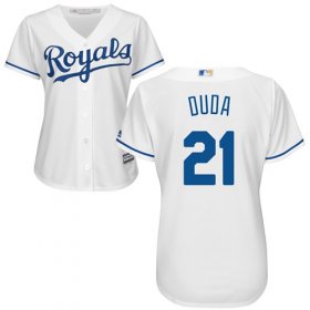 Wholesale Cheap Royals #21 Lucas Duda White Home Women\'s Stitched MLB Jersey