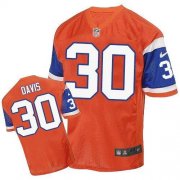 Wholesale Cheap Nike Broncos #30 Terrell Davis Orange Throwback Men's Stitched NFL Elite Jersey