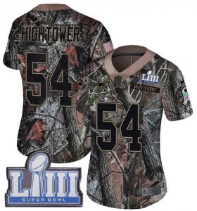 Wholesale Cheap Nike Patriots #54 Dont\'a Hightower Camo Super Bowl LIII Bound Women\'s Stitched NFL Limited Rush Realtree Jersey