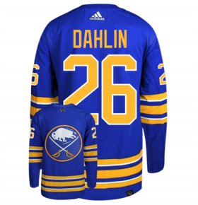 Cheap Men\'s Buffalo Sabres #26 Rasmus Dahlin Blue Stitched Jersey
