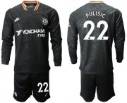 Wholesale Cheap Chelsea #22 Pulisic Third Long Sleeves Soccer Club Jersey