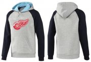 Wholesale Cheap Detroit Red Wings Pullover Hoodie Grey & Blue