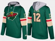 Wholesale Cheap Wild #12 Eric Staal Green Name And Number Hoodie