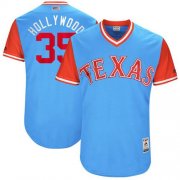 Wholesale Cheap Rangers #35 Cole Hamels Light Blue "Hollywood" Players Weekend Authentic Stitched MLB Jersey