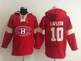 Wholesale Cheap Montreal Canadiens #10 Guy Lafleur Red Pullover NHL Hoodie