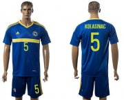 Wholesale Cheap Bosnia Herzegovina #5 Kolasinac Home Soccer Country Jersey