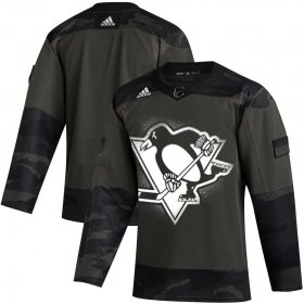 Wholesale Cheap Pittsburgh Penguins Adidas 2019 Veterans Day Authentic Practice NHL Jersey Camo