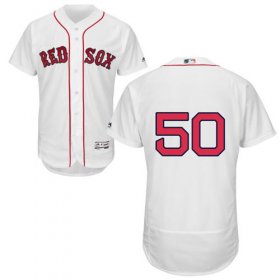 Wholesale Cheap Red Sox #50 Mookie Betts White Flexbase Authentic Collection Stitched MLB Jersey