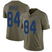 Wholesale Cheap Nike Colts #84 Jack Doyle Olive Men's Stitched NFL Limited 2017 Salute To Service Jersey