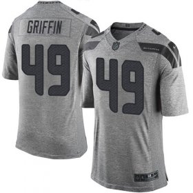Wholesale Cheap Nike Seahawks #49 Shaquem Griffin Gray Men\'s Stitched NFL Limited Gridiron Gray Jersey