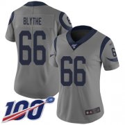 Wholesale Cheap Nike Rams #66 Austin Blythe Gray Women's Stitched NFL Limited Inverted Legend 100th Season Jersey