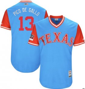 Wholesale Cheap Rangers #13 Joey Gallo Light Blue \"Pico de Gallo\" Players Weekend Authentic Stitched MLB Jersey