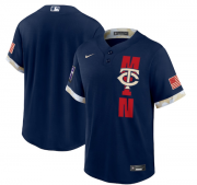 Wholesale Cheap Men's Minnesota Twins Blank 2021 Navy All-Star Cool Base Stitched MLB Jersey
