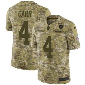 Wholesale Cheap Nike Raiders #4 Derek Carr Camo Men\'s Stitched NFL Limited 2018 Salute To Service Jersey
