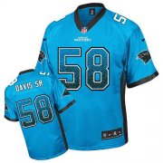 Wholesale Cheap Nike Panthers #58 Thomas Davis Sr Blue Alternate Men's Stitched NFL Elite Drift Fashion Jersey