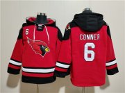 Cheap Men's Arizona Cardinals #6 James Conner Red Ageless Must-Have Lace-Up Pullover Hoodie