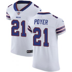 Wholesale Cheap Nike Bills #21 Jordan Poyer White Men\'s Stitched NFL Vapor Untouchable Elite Jersey