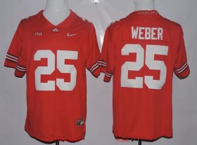 Wholesale Cheap Men\'s Ohio State Buckeyes #25 Mike Weber Red Limited Stitched College Football Nike NCAA Jersey