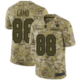 Wholesale Cheap Nike Cowboys #88 CeeDee Lamb Camo Men\'s Stitched NFL Limited 2018 Salute To Service Jersey