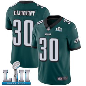 Wholesale Cheap Nike Eagles #30 Corey Clement Midnight Green Team Color Super Bowl LII Men\'s Stitched NFL Vapor Untouchable Limited Jersey