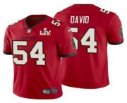 Wholesale Cheap Men's Tampa Bay Buccaneers #54 Lavonte David Red 2021 Super Bowl LV Limited Stitched NFL Jersey