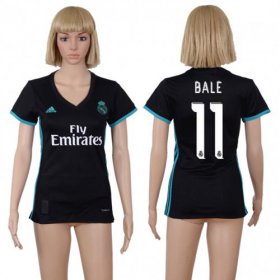 Wholesale Cheap Women\'s Real Madrid #11 Bale Away Soccer Club Jersey