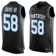 Wholesale Cheap Nike Panthers #58 Thomas Davis Sr Black Team Color Men's Stitched NFL Limited Tank Top Jersey