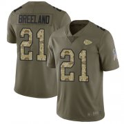 Wholesale Cheap Nike Chiefs #21 Bashaud Breeland Olive/Camo Men's Stitched NFL Limited 2017 Salute To Service Jersey