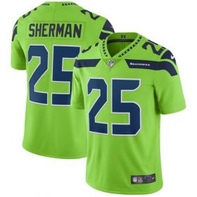 Wholesale Cheap Nike Seahawks #25 Richard Sherman Green Men\'s Stitched NFL Limited Rush Jersey