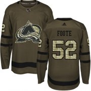 Wholesale Cheap Adidas Avalanche #52 Adam Foote Green Salute to Service Stitched NHL Jersey