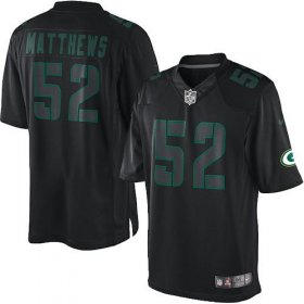 Wholesale Cheap Nike Packers #52 Clay Matthews Black Men\'s Stitched NFL Impact Limited Jersey