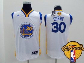 Wholesale Cheap Men\'s Golden State Warriors #30 Stephen Curry White 2017 The NBA Finals Patch Jersey