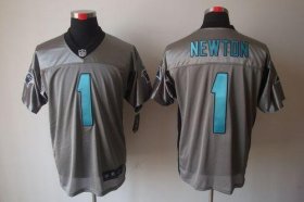 Wholesale Cheap Nike Panthers #1 Cam Newton Grey Shadow Men\'s Stitched NFL Elite Jersey