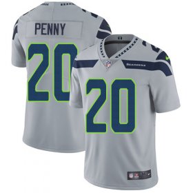 Wholesale Cheap Nike Seahawks #20 Rashaad Penny Grey Alternate Men\'s Stitched NFL Vapor Untouchable Limited Jersey