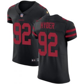 Wholesale Cheap Nike 49ers #92 Kerry Hyder Black Alternate Men\'s Stitched NFL New Elite Jersey