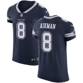 Wholesale Cheap Nike Cowboys #8 Troy Aikman Navy Blue Team Color Men\'s Stitched NFL Vapor Untouchable Elite Jersey