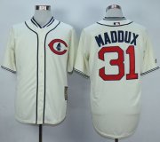 Wholesale Cheap Cubs #31 Greg Maddux Cream 1929 Turn Back The Clock Stitched MLB Jersey