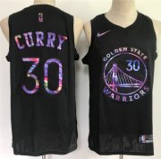 Wholesale Cheap Men's Golden State Warriors #30 Stephen Curry Black Stitched Jersey