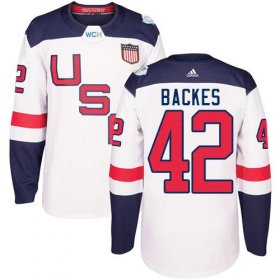 Wholesale Cheap Team USA #42 David Backes White 2016 World Cup Stitched NHL Jersey